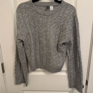 H&M Gray Cable Knit Sweater